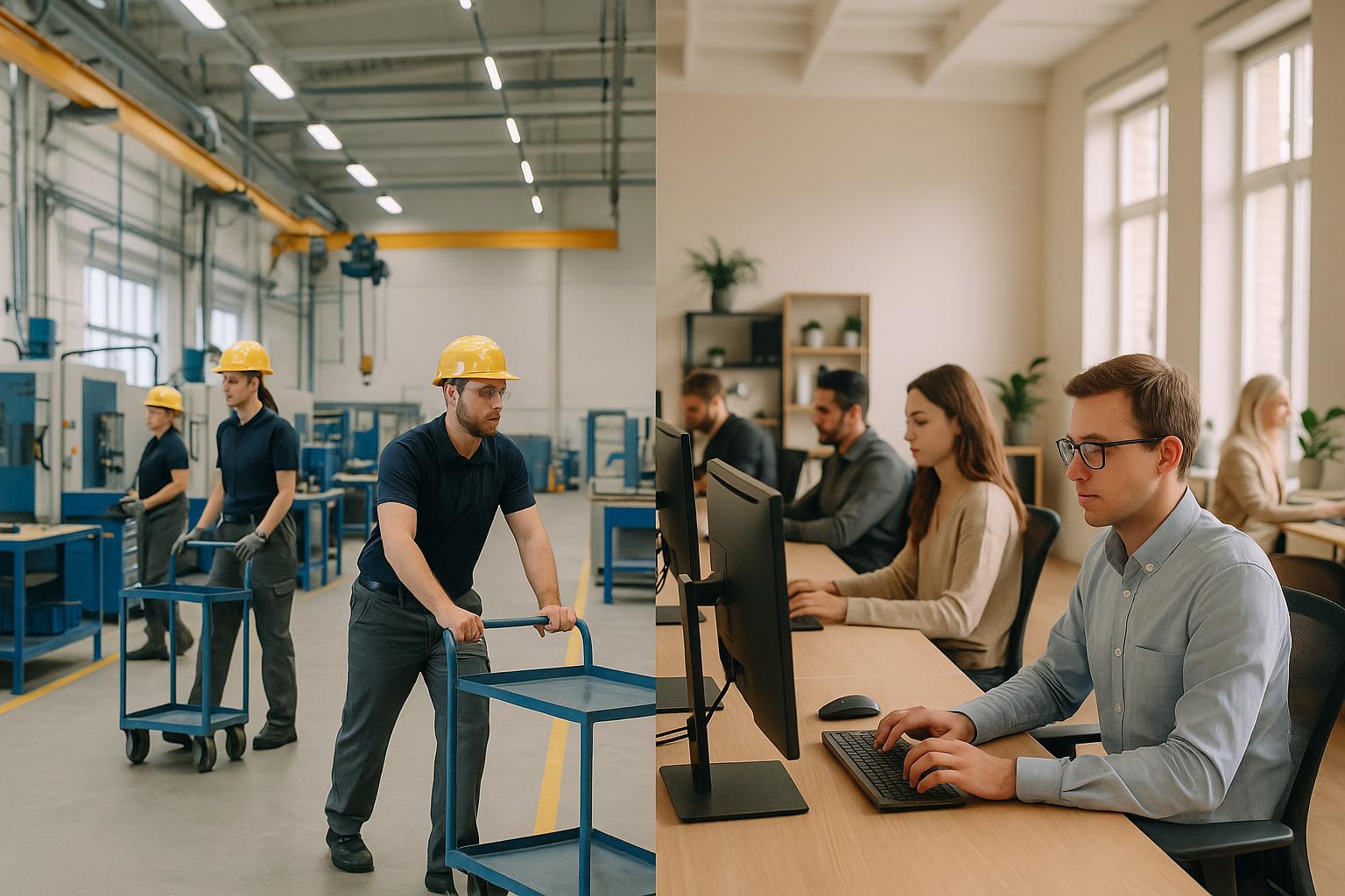 Psychische Gefährdungsbeurteilung: Fertigung vs. Büroarbeit